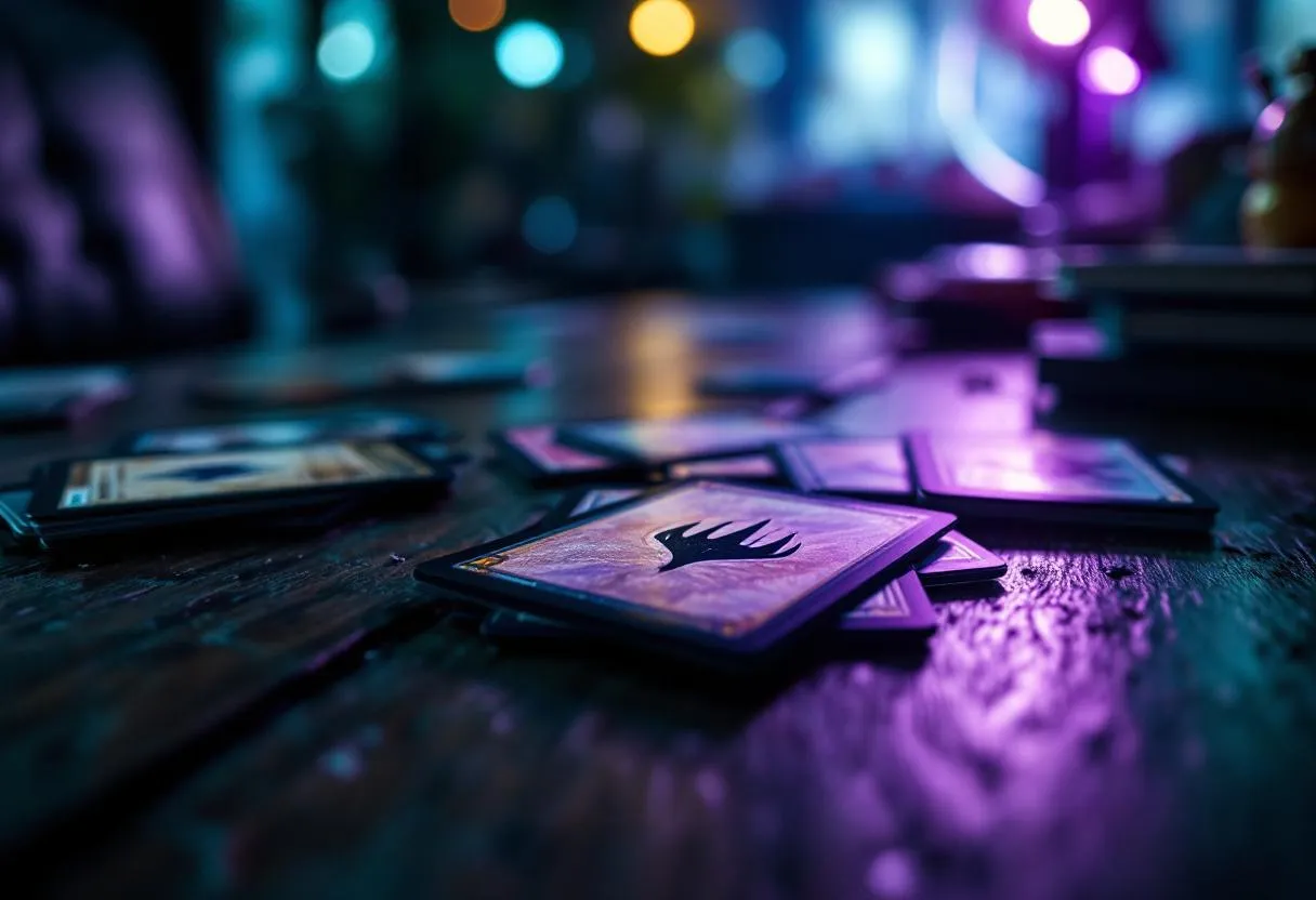 Multiple MTG metagame websites open showing competitive deck building workflow