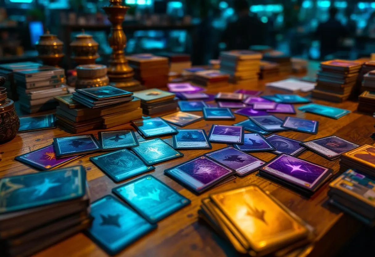 Pioneer MTG budget cards arranged on table showing affordable mana base options for cheap Pioneer deck building in Australia