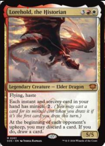Lorehold, the Historian — Mythic Elder Dragon from Secrets of Strixhaven